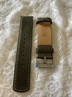Olive Green Leather Watch Strap - Men’s Accessory